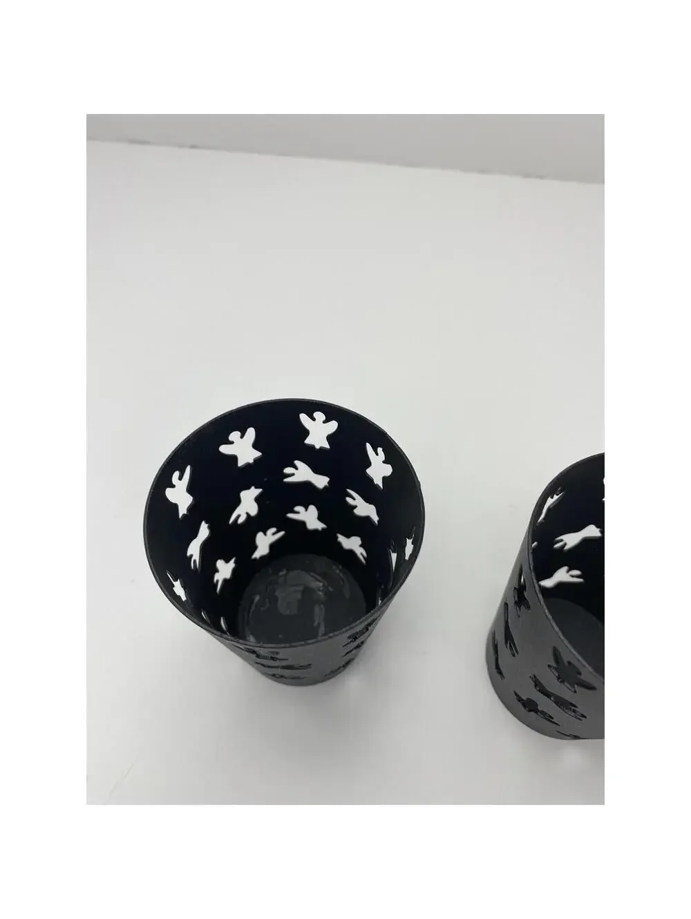 Tea Light Candle Holders 2pc Set Angel Design Metal Decorative Home Accent